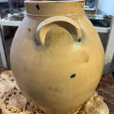 Antique Vintage Salt Glazed Stoneware Jug M. C. Webster & Sons Hartford