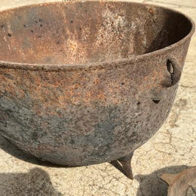 Antique Cast Iron Cauldron, Fireplace Grate and More!