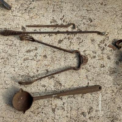 Antique Cast Iron Cauldron, Fireplace Grate and More!