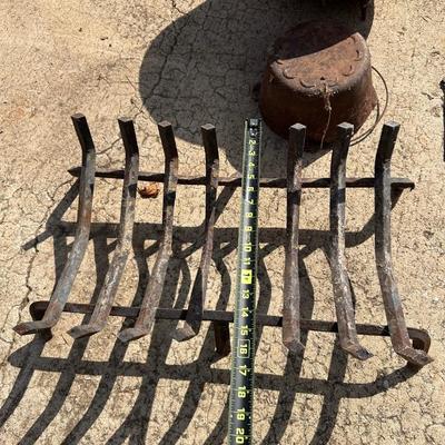 Antique Cast Iron Cauldron, Fireplace Grate and More!