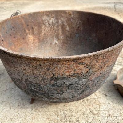 Antique Cast Iron Cauldron, Fireplace Grate and More!