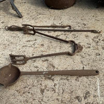 Antique Cast Iron Cauldron, Fireplace Grate and More!