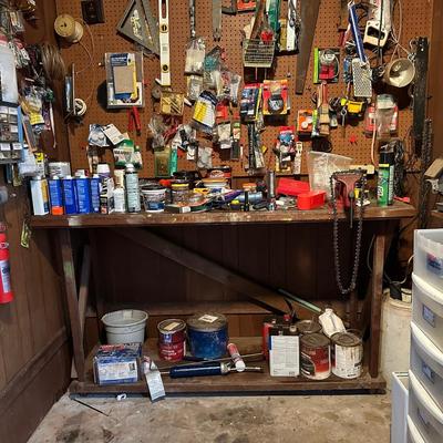 Room Full of Used Tools, Work Table and More!