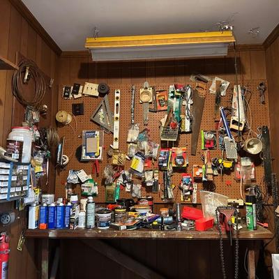 Room Full of Used Tools, Work Table and More!