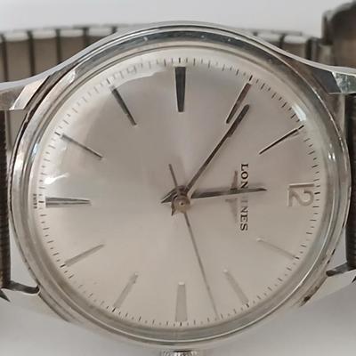 Vintage Longines watch with Navajo Native American Turquoise Sterling Silver Nice watch!