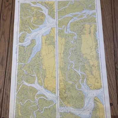 Lot of 4 Maps of Intercostal Waterways