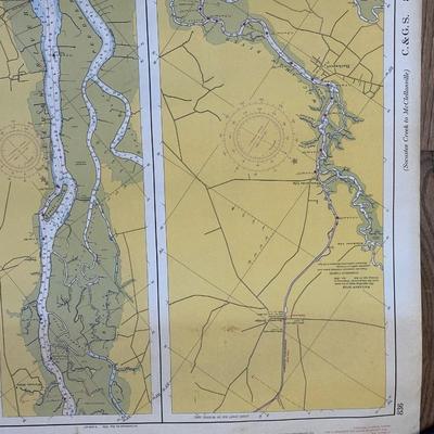 Lot of 4 Maps of Intercostal Waterways
