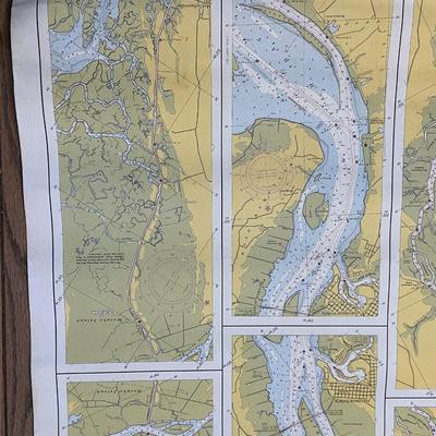 Lot of 4 Maps of Intercostal Waterways
