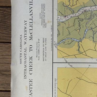 Lot of 4 Maps of Intercostal Waterways