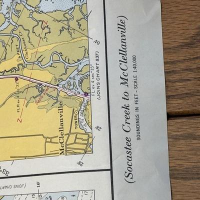 Lot of 4 Maps of Intercostal Waterways