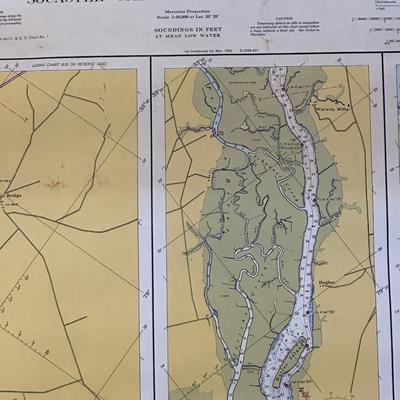 Lot of 4 Maps of Intercostal Waterways