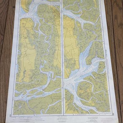 Lot of 4 Maps of Intercostal Waterways