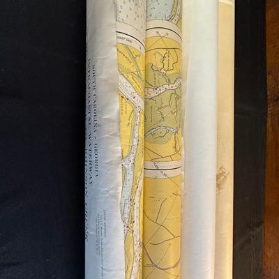 Lot of 4 Maps of Intercostal Waterways