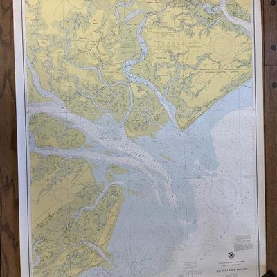 Lot of 4 Maps of Intercostal Waterways