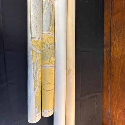 Lot of 4 Maps of Intercostal Waterways