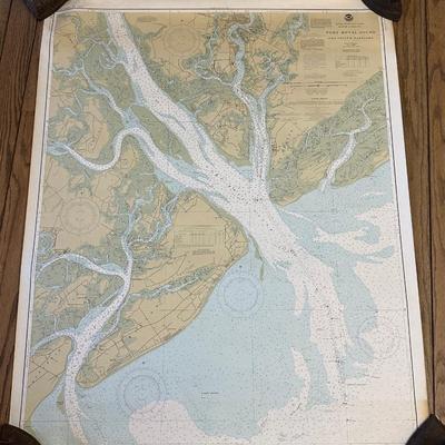 Lot of 4 Maps of Intercostal Waterways