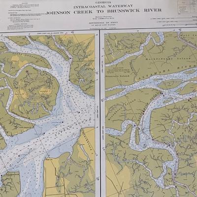 Lot of 4 Maps of Intercostal Waterways