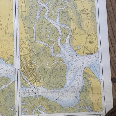 Lot of 4 Maps of Intercostal Waterways