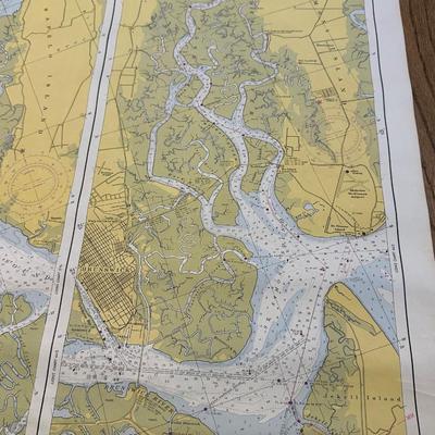Lot of 4 Maps of Intercostal Waterways