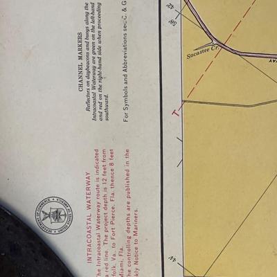 Lot of 4 Maps of Intercostal Waterways
