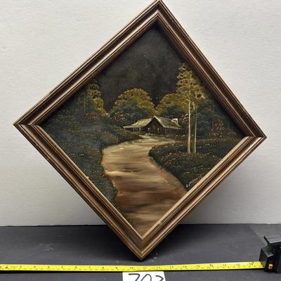 Vintage Hand Painted Mirror