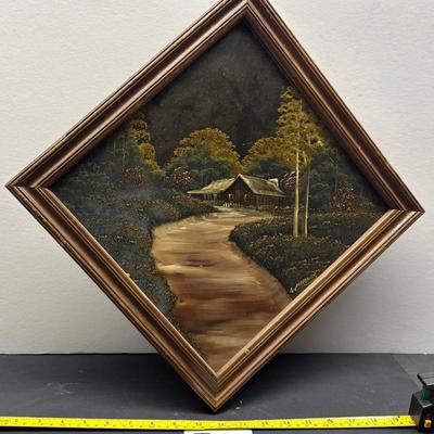 Vintage Hand Painted Mirror