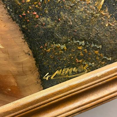 Vintage Hand Painted Mirror