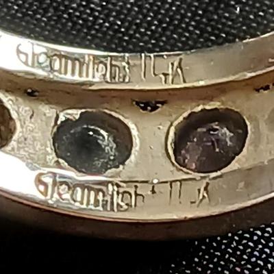 14 k Gold Multi Gemstone Ring, 14k Gold, Original Gleam light Natural Spinal, Aquamarine, Amethyst and Ruby / Garnet Vintage Ring