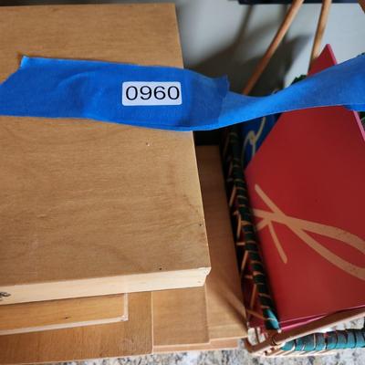 Montessori Home School Blue & Pink Cursive Moveable Alphabet Color Tablets w Wooden Storage Boxes