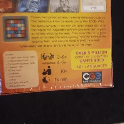 NEW "CODENAMES" #1 PARTY GAME AND LIKE NEW LIT CROSSWORD COMPANION