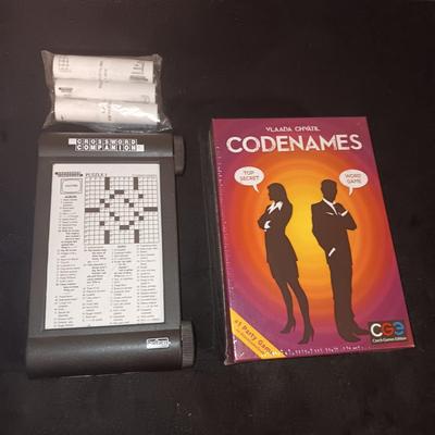NEW "CODENAMES" #1 PARTY GAME AND LIKE NEW LIT CROSSWORD COMPANION