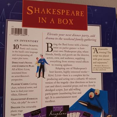 "SHAKESPEARE IN A BOX KING LEAR" & 'DOUBLE SIX DOMINOES" GAMES
