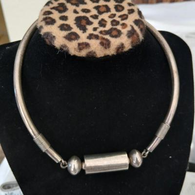 Vintage Solid Mexico 925 necklace choker .925 silver