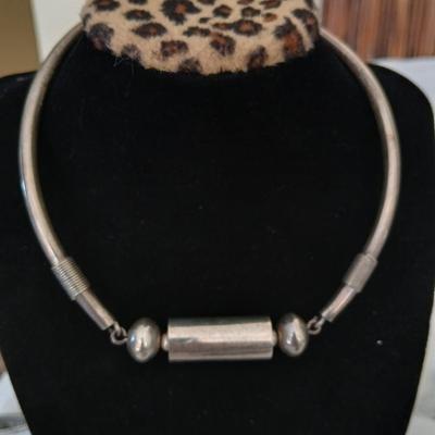 Vintage Solid Mexico 925 necklace choker .925 silver