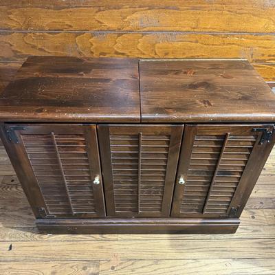 Two Ethan Allen Wood Shelves