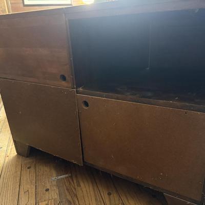 Two Ethan Allen Wood Shelves