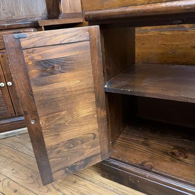 Two Ethan Allen Wood Shelves