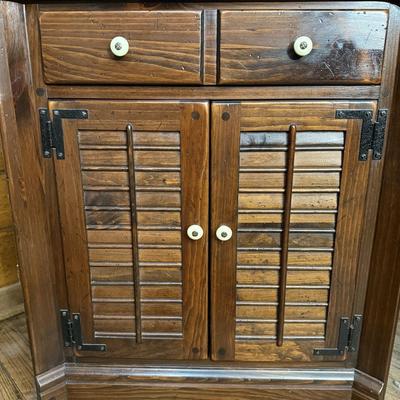 Two Ethan Allen Wood Shelves