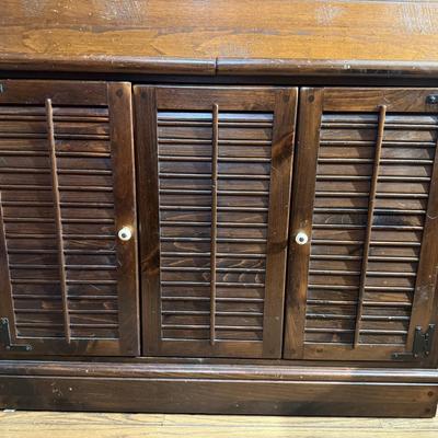 Two Ethan Allen Wood Shelves