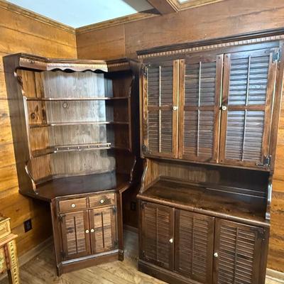 Two Ethan Allen Wood Shelves