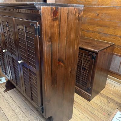 Two Ethan Allen Wood Shelves