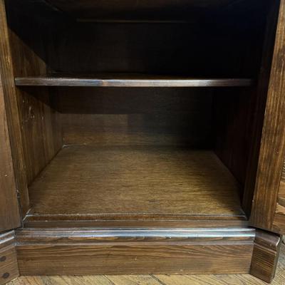 Two Ethan Allen Wood Shelves