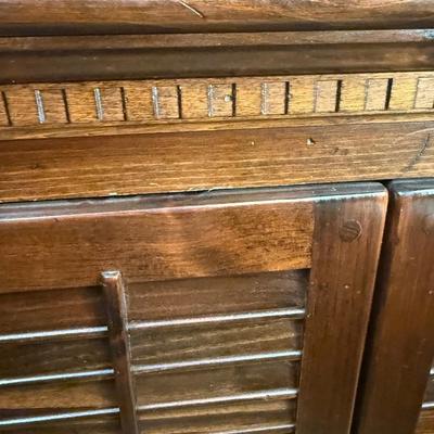 Two Ethan Allen Wood Shelves