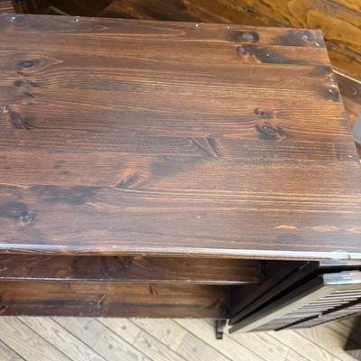 Two Ethan Allen Wood Shelves