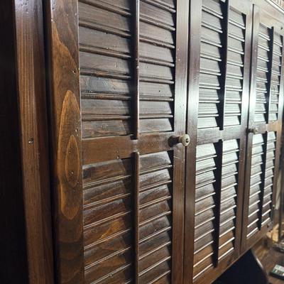 Two Ethan Allen Wood Shelves