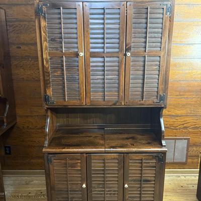 Two Ethan Allen Wood Shelves