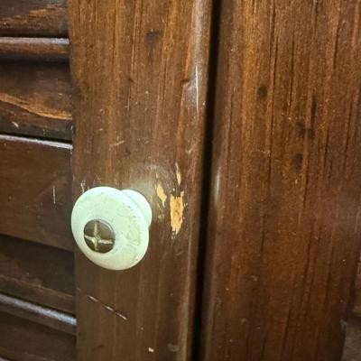 Two Ethan Allen Wood Shelves