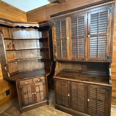 Two Ethan Allen Wood Shelves