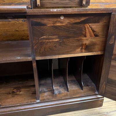 Two Ethan Allen Wood Shelves