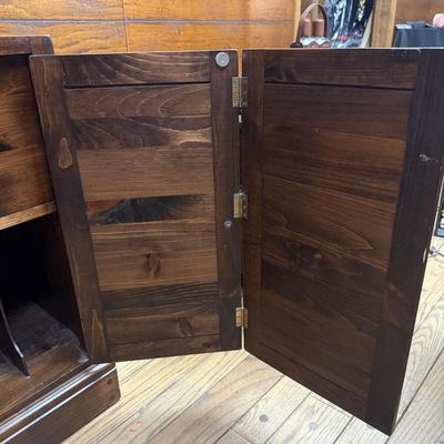 Two Ethan Allen Wood Shelves